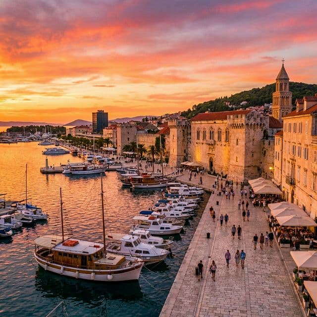 Split: Palacio de Diocleciano y costa adriática