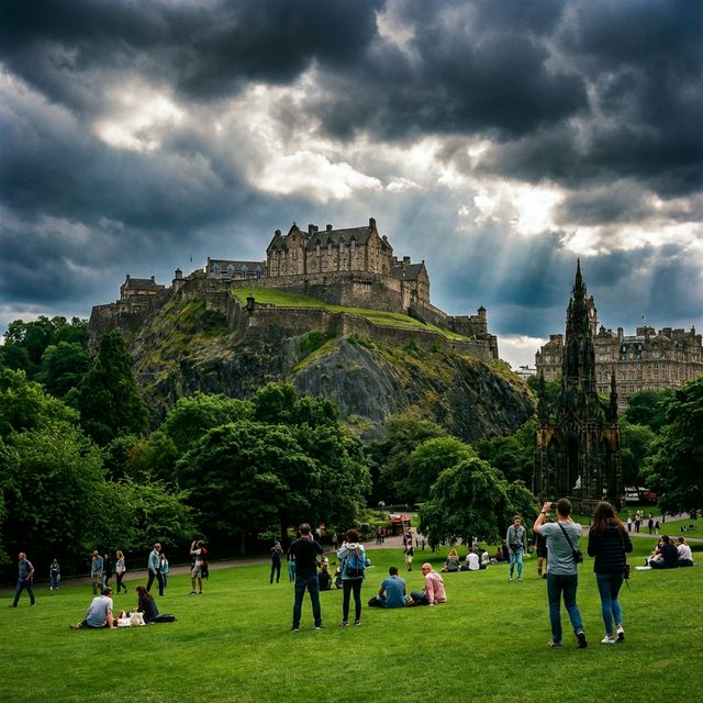 Edinburgh Castle auf dem Vulkanfelsen