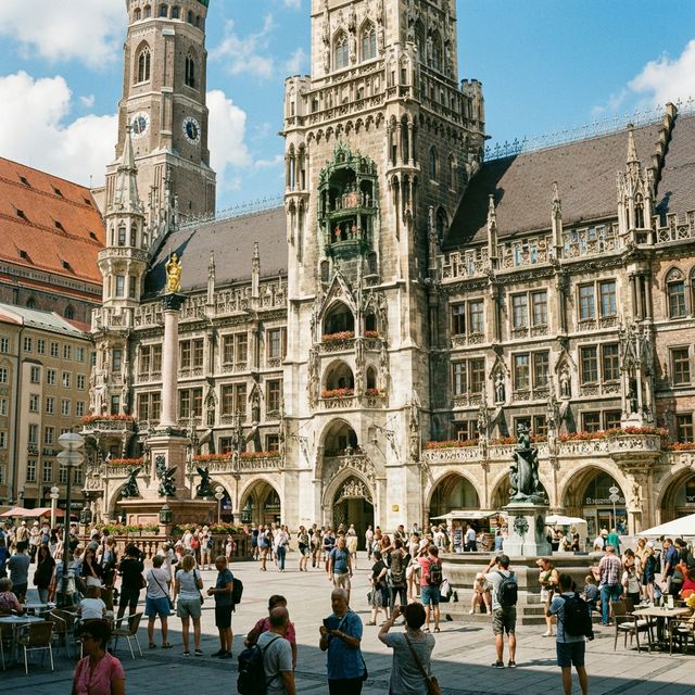 Marienplatz u Münchenu s Glockenspielom