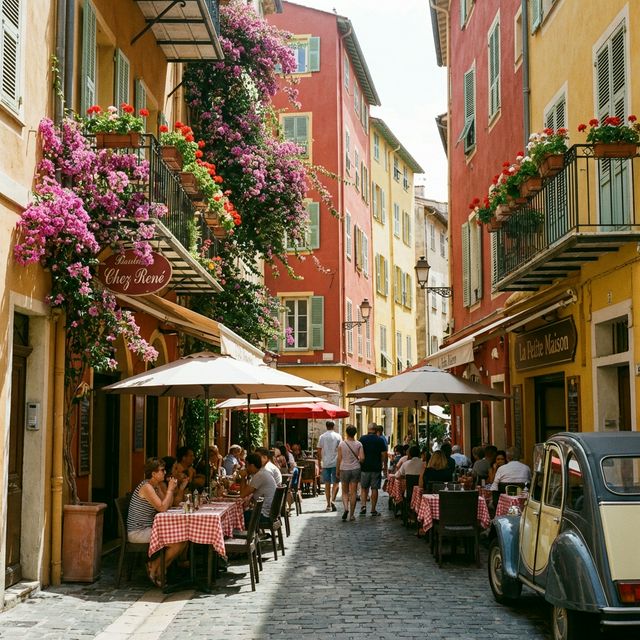 Šarene ulice starog grada u Nici